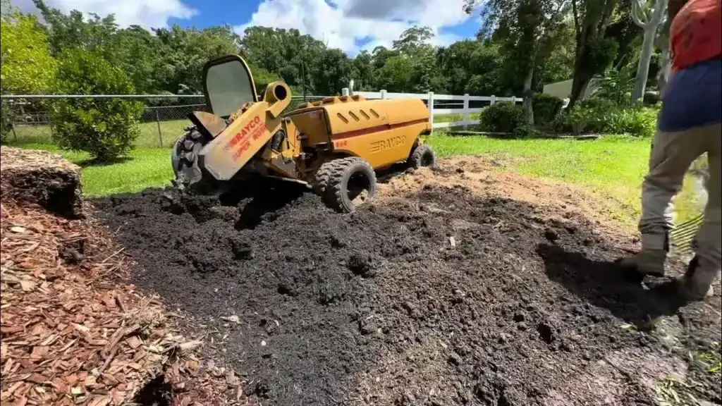 Stump Grinding Challenges During Wet and Cold Weather