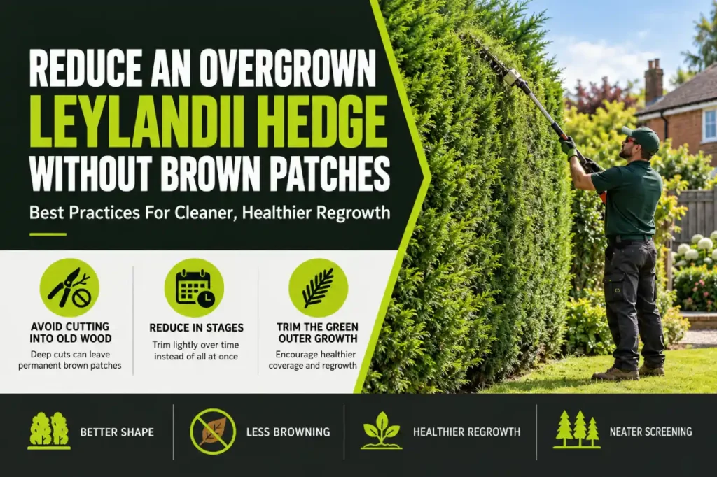 Overgrown Leylandii Hedge